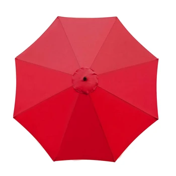 Сменный тканевый круглый садовый зонт длиной 3 метра, чехол для 8-рычажного зонта, солнцезащитный козырек, дождевик, садовые принадлежности, красный